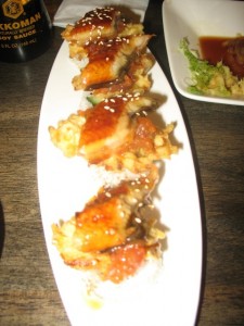 Some type of eel sushi roll 
