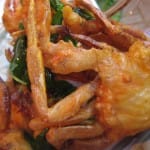 Close up of soft shell crab