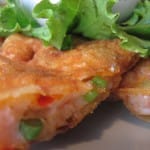 Close up of Spicy Shrimp Pancake
