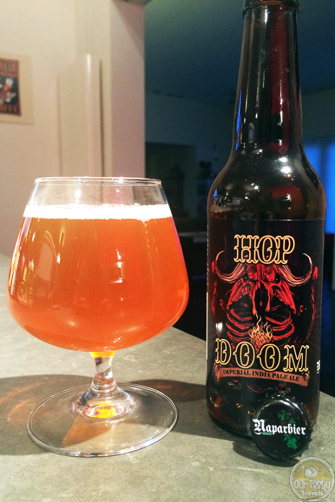 25-Aug-2015: Hop Doom by Naparbier. An Imperial IPA from Spain. Holy Hops! A little malty sweetness too, but then there's the hops again! And again! #ottbeerdiary