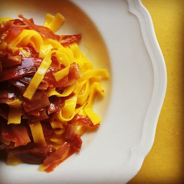 Tagliatelle with Culatello - Our Tasty Travels