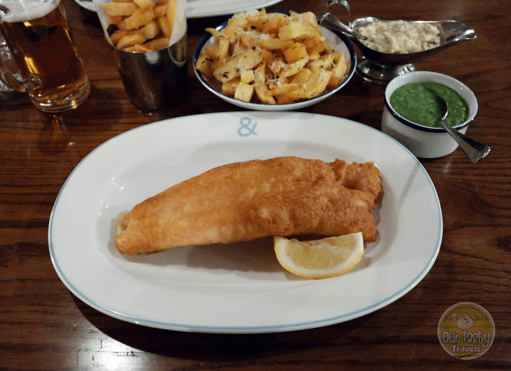 Fish and chips with mushy peas - ourtastytravels.com