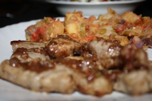 Close up of Potato Stew & Pork