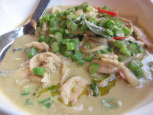 Green Chicken Curry in a Coconut Sauce 