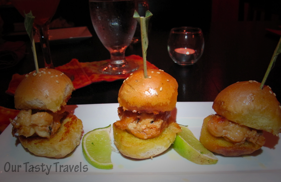 Lobster Sliders at Casa Picasso on Ambergris Caye, Belize.