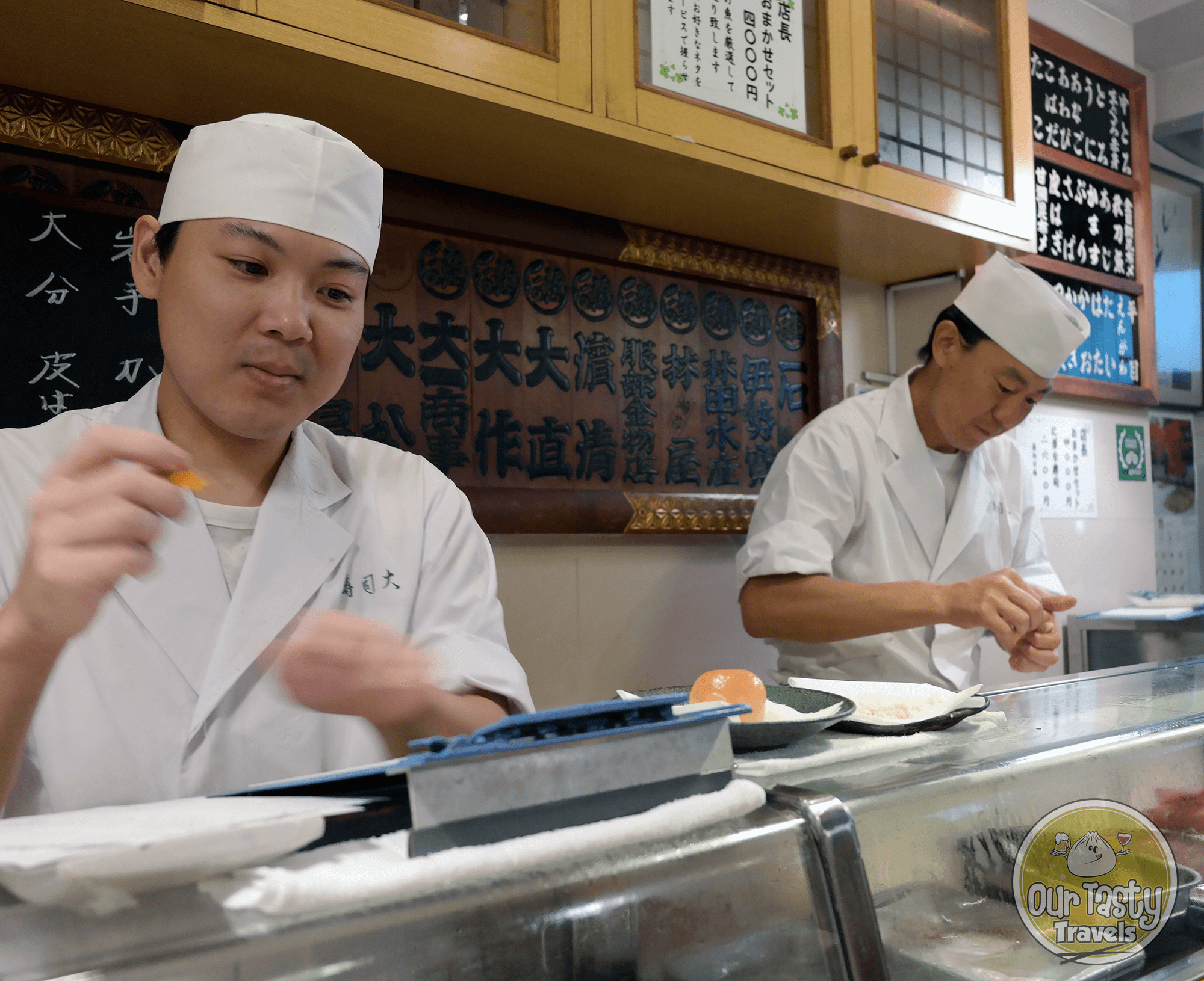 Sushi Chefs Sushi Dai at the Tsukiji Fish Market in Tokyo, Japan - ourtastytravels.com