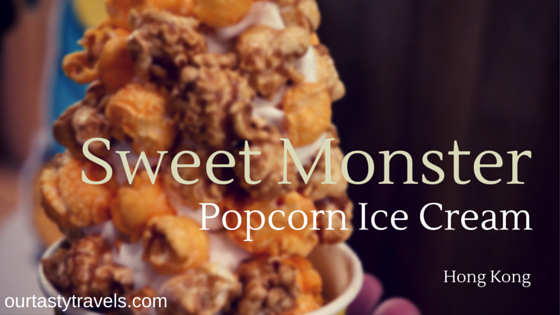 Sweet Monster Popcorn Ice Cream -- ourtastytravels.com