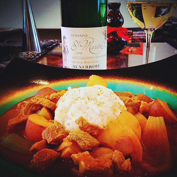 Thai Curry paired with wine