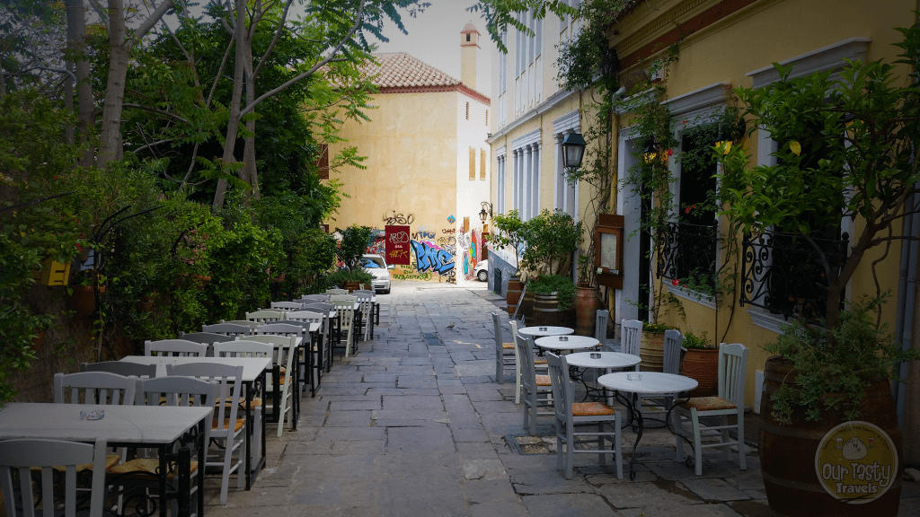 To Kafeneio outdoor seating in Athens, Greece - ourtastytravels.com
