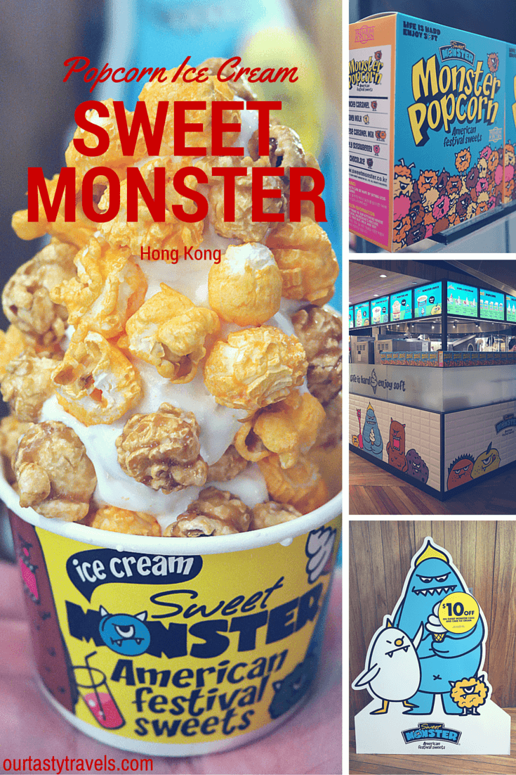 Sweet Monster Popcorn Ice Cream in Hong Kong -- ourtastytravels.com