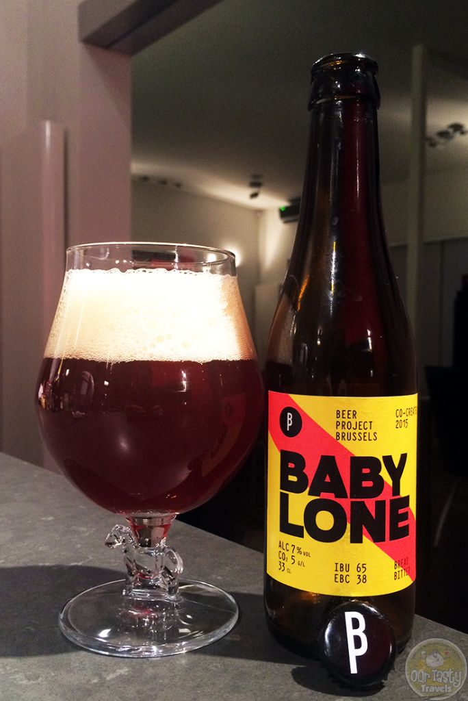 03-Sep-2015: Babylone by Brussels Beer Project. Given to me at the brewery last week. This Bread Bitter (65 IBU) smells of pine, and tastes of bitter grapefruit. Delicious! Brewed with locally recycled fresh bread and EKG, Chinook, and Crystal hops. #ottbeerdiary