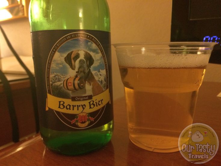 14-Jun-2015 : Barry Bier by Müllerbräu Baden. Picked this up along the road between Montreux and Turin on the climb up Grand-Saint-Bernard. Very basic lager. Cool bottle ;-) #ottbeerdiary