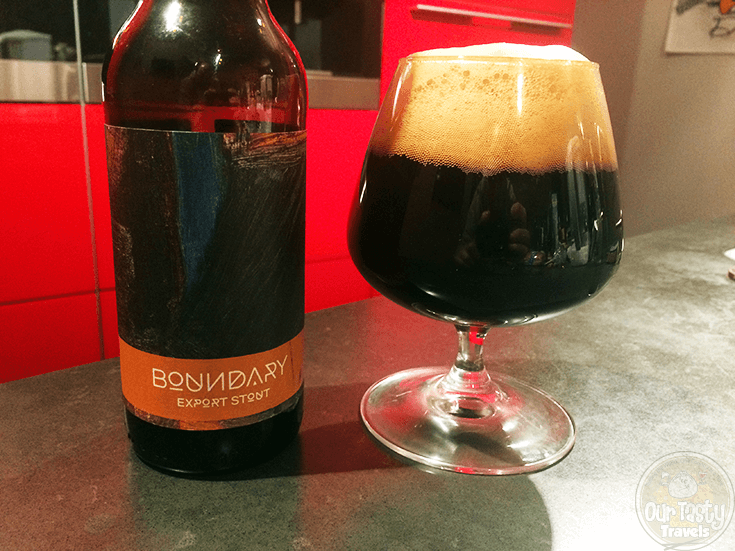 14-Jan-2015:Export Stout by Boundary Brewing of Belfast, Northern Ireland. A public co-op owned brewery (accepting new members for the last time at boundarybrewing.coop/membership). Pours a deep black-brown with a dark creamy head. Dark and smokey. Roasted coffee and cocoa. Dark bitterness. Quite an enjoyable stout. 7% ABV.#ottbeerdiary