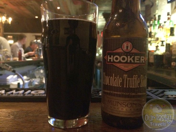5-Mar-2015 : Chocolate Truffle Stout by Thomas Hooker Brewing Co. - A chocolately collaboration with Munson's chocolates. Lots of cocoa flavor, and a hint of bitterness. #ottbeerdiary