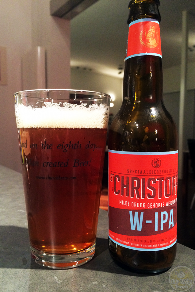 29-Sep-2015: Christoffel W-IPA by Bierbrouwerij Sint Christoffel. Decent. Smooth. Not too bitter. A wee bit fruity. Easy drinking. Still 6.5% though. IPA + Wheat beer. A White IPA. Interesting. #ottbeerdiary