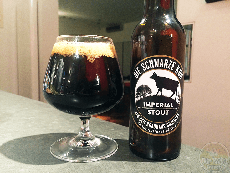 10-Oct-2015: Die Schwarze Kuh by Brauhaus Gusswerk. 9.2% ABV Imperial Stout. Lots of dark roast and anise / black liquorice flavor in this one. I like it quite a lot! #ottbeerdiary