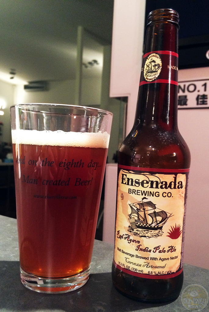 23-Sep-2015: Red Agave IPA by Ensenada Brewing Co. Very hoppy bitterness. Slightly fruity aroma and flavor. Citrusy aftertaste. #ottbeerdiary