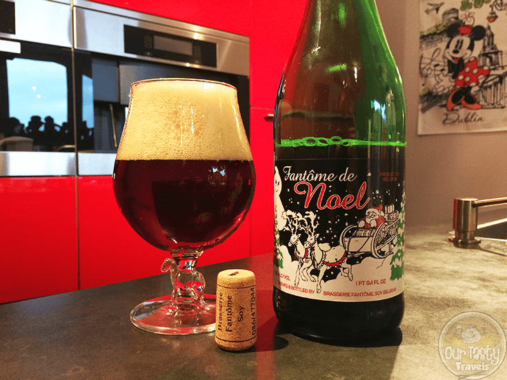 05-Dec-2015: Fantôme de Noel by Brasserie Fantôme. Spicy! Has hints of cinnamon red hot candies. And a nice sourness in the base. An interesting and tasty holiday blend. 10% ABV. #ottbeerdiary #ottadvent15
