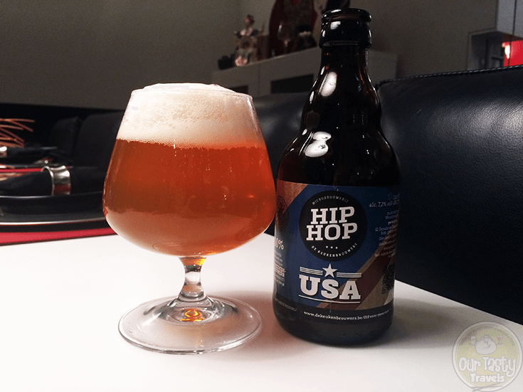20-Jan-2016: Hip Hop USA by De Keukenbrouwers. Another fine IPA. Nice hoppy aroma. Excellent bitter flavor from the El Dorado and Cascade hops. Beautifully balanced. 70 IBU and 7.2% ABV. #ottbeerdiary