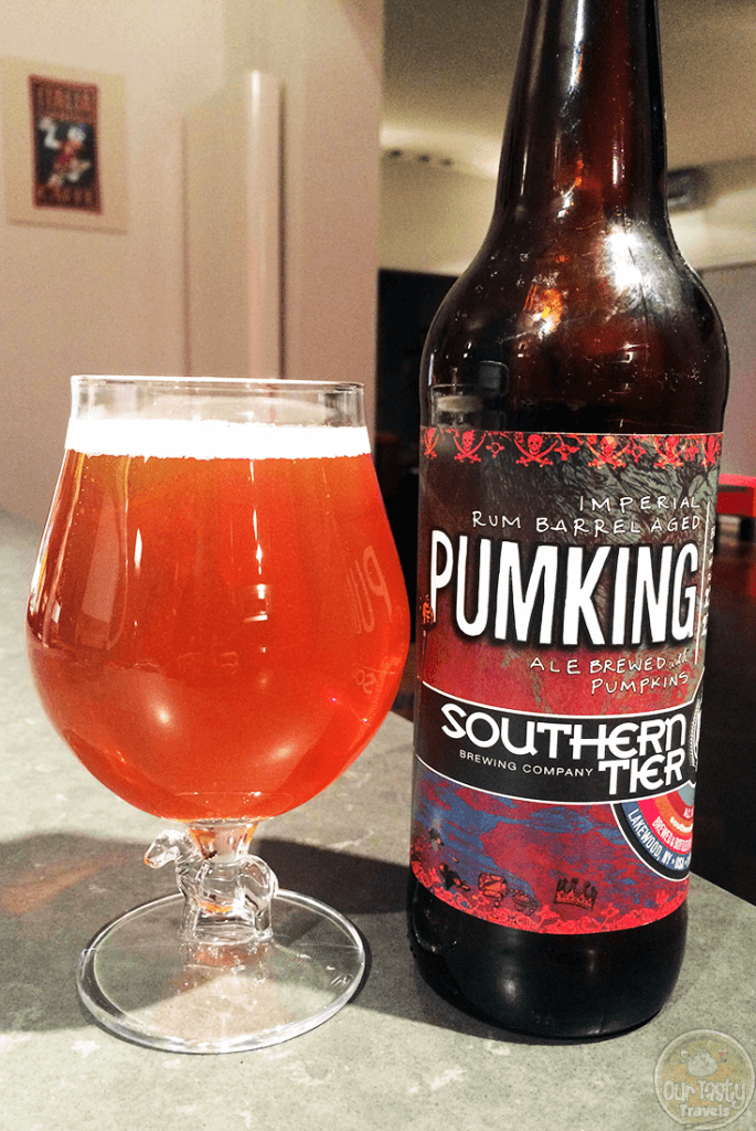 26-Nov-2015: Imperial Rum Barrel Aged Pumking by Southern Tier Brewing Company. This is from last year, but saved specifically for tonight! A little sweet, but flavorful. Even a little buttered popcorn aroma and flavor. Quite a nice flavor / spice mix. And a nice underlying Hoppiness too. #ottbeerdiary