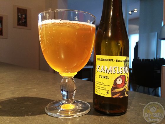 7-Feb-2015 : Kameleon Tripel by Brouwerij Den Hopperd - Green notes. Vegetative. Cut grass. A little bit of mint. Not at all what I expected. #ottbeerdiary