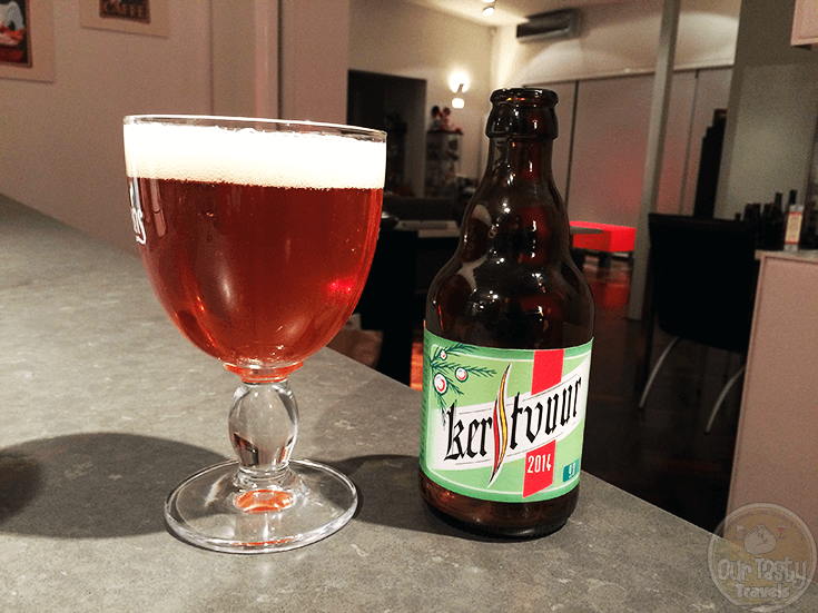 13-Dec-2015: Kerstvuur (2014) by Brouwerij Pirlot. 9% ABV in a 33cl bottle. A blonde ale, on the sour side! Quite a surprise. A very pleasant surprise. #ottbeerdiary #ottadvent15