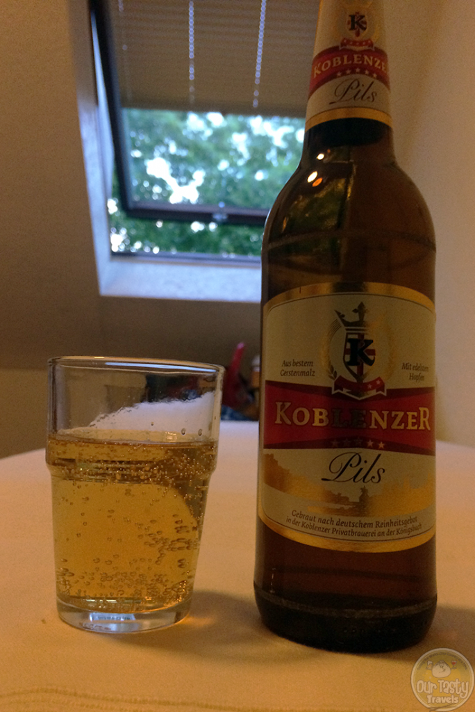 25-Jul-2015 : Koblenzer Pils by Koblenzer Brauerei. It was extremely hard to find any craft beer in town last night. Had hoped for something to unseat this, a decent, basic, Pilsner as the beer of the day. But nothing else new crossed my path! #ottbeerdiary