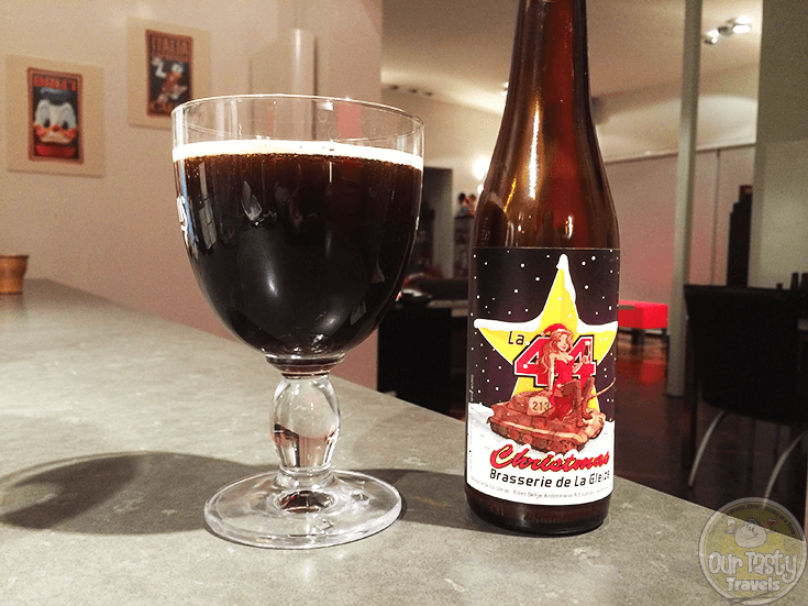 16-Dec-2015: La 44 Christmas by Brasserie de La Gleize. 6% ABV Winter Ale. Fruity aroma. Flavor of black liquorice and some dark fruits, plum maybe. Only 6% ABV, so not at all bad on alcohol burn. #ottbeerdiary #ottadvent15