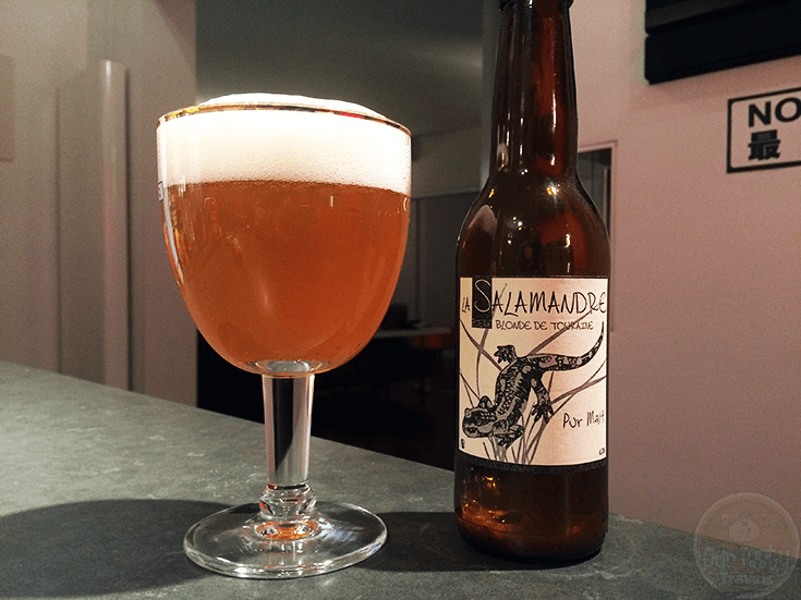 13-Oct-2015: La Salamandre by Brasserie de la Pigeonnelle. Blonde de Touraine. Pur Malt. 6.5% ABV. Some bitterness, a little fruit. A bit malty, and a little sweetness. But finishes a little watery. #ottbeerdiary