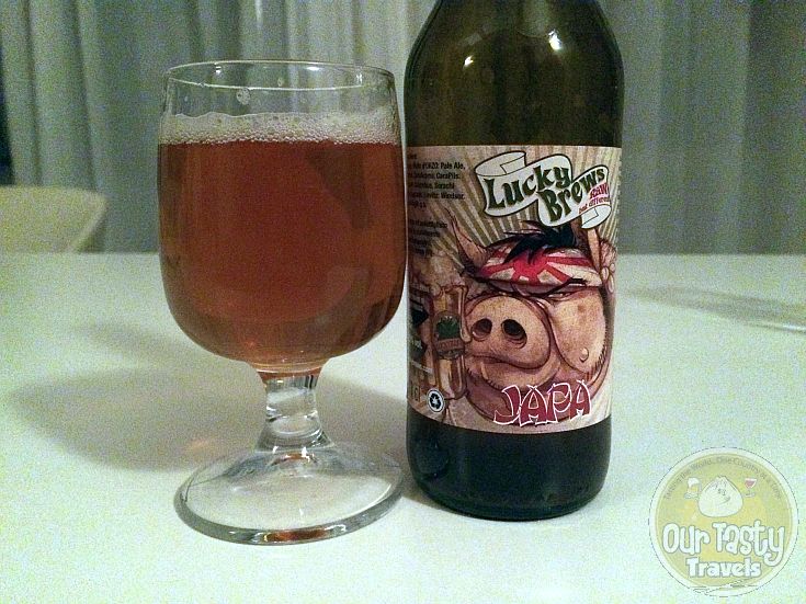 22-Jun-2015 : Japa by LuckyBrews. An American Pale Ale from Montecchio Maggiore in Italy. Nice bitterness, with a citrusy finish. Excellent for an APA. #ottbeerdiary #blogville