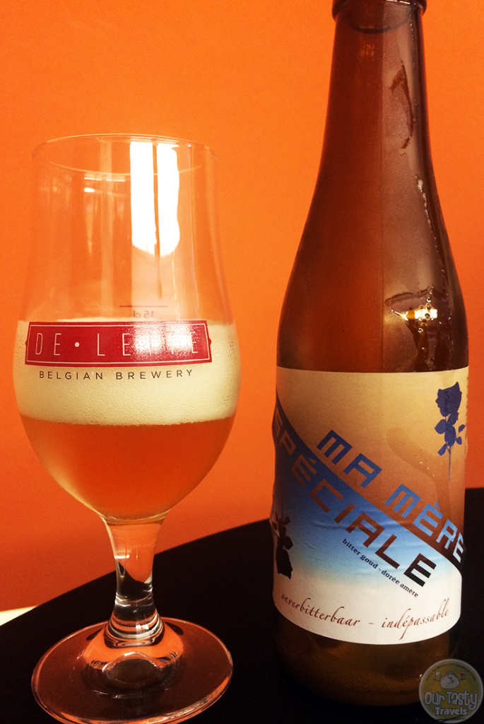 31-Aug-2015: Ma Mère Speciale by Brouwerij De Leite. A sour, Belgian Pale Ale from Ruddervoorde, Belgium. A beer made special by the brewer as a surprise for the 80th birthday of his mother. There may have been a slight infection in this batch, but it was still enjoyable, and with the story to go along with it! #ottbeerdiary #ebbc15