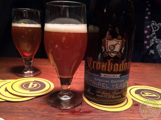 1-Feb-2015 : Troubadour Magma SE 2014 Tripel Yeast by Brouwerij The Musketeers (De Musketiers) #ottbeerdiary