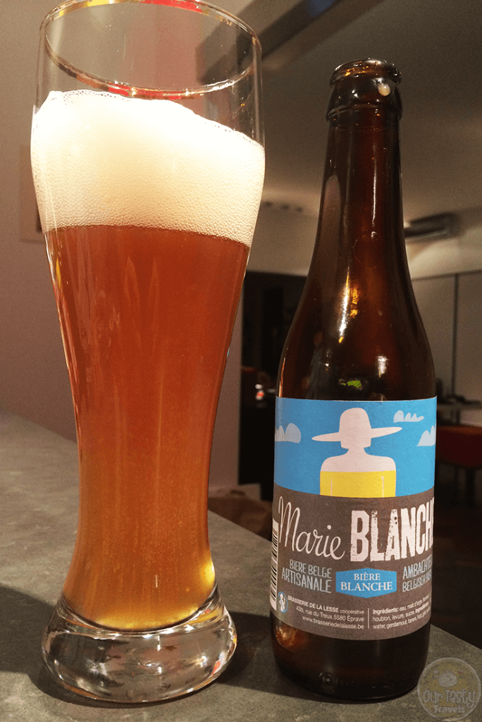 21-Oct-2015: Marie Blanche by Brasserie de la Lesse. Big but fast-burning head. Tiny bitterness. But not a ton of flavor. #ottbeerdiary