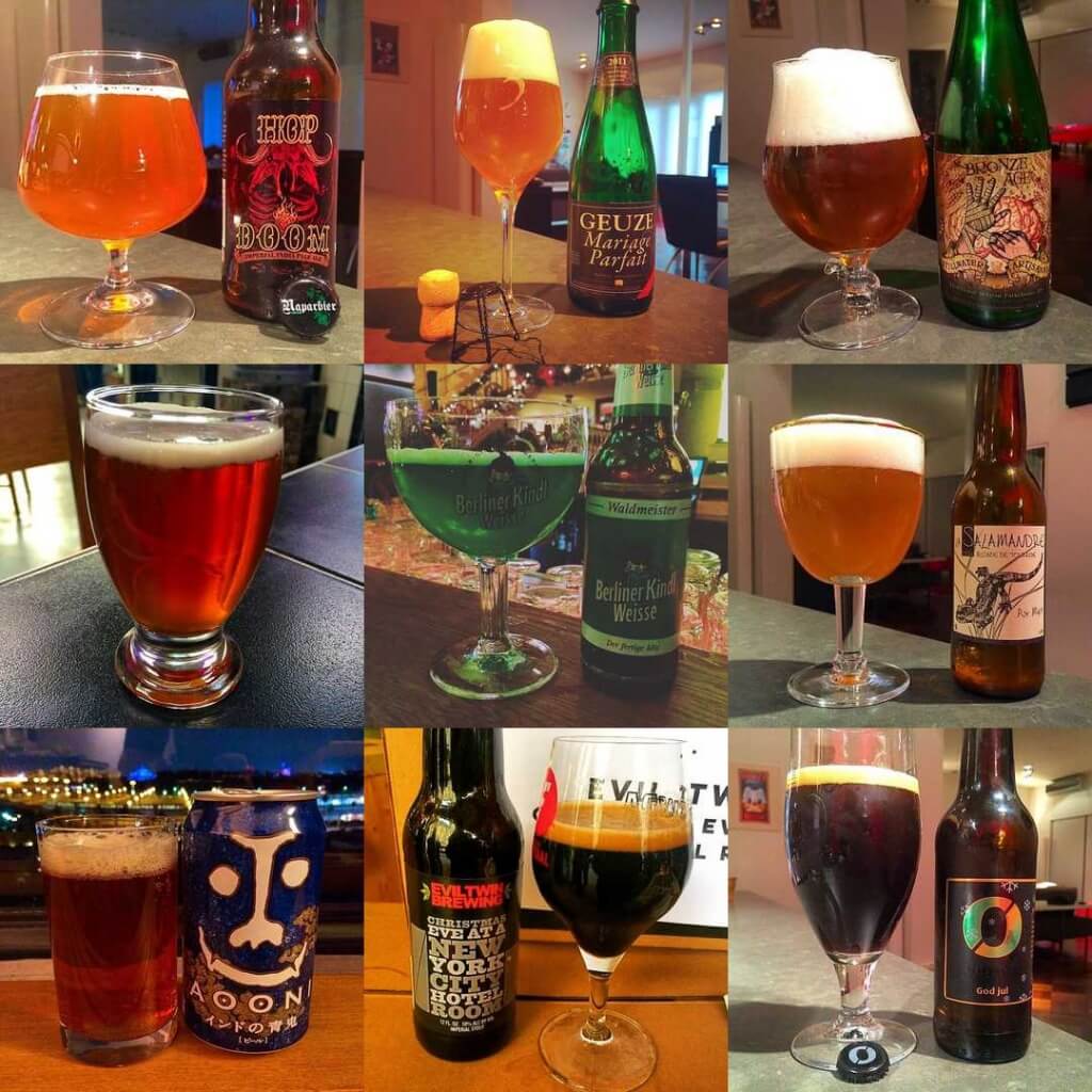 Some of the #ottbeerdiary beers of the day from 2015 - Top Instagram Likes