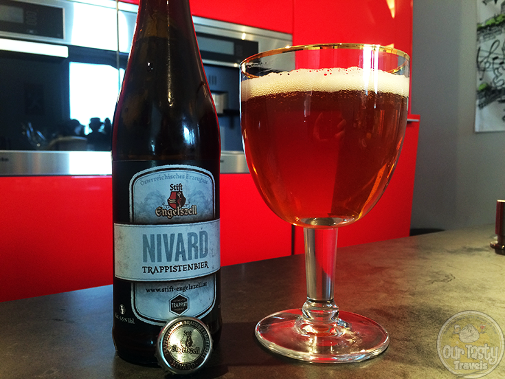 06-Sep-2015: Nivard by Stift Engelszell. One of the two Trappist beers I had not tried yet. Now only the Tre Fontane Tripel remains. Anyone? Anyone? Very smooth texture. Not a lot of bitterness. Fruity aroma. Very good. Well done new Trappist. #ottbeerdiary