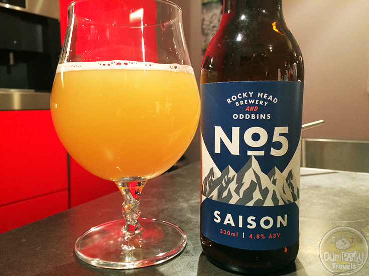 6-Jul-2015 : Oddbins No.5 by Rocky Head Brewery. Interesting saison. Sour citrus, without the hoppy bitterness of a Citra IPA. Lovely flavor. #ottbeerdiary