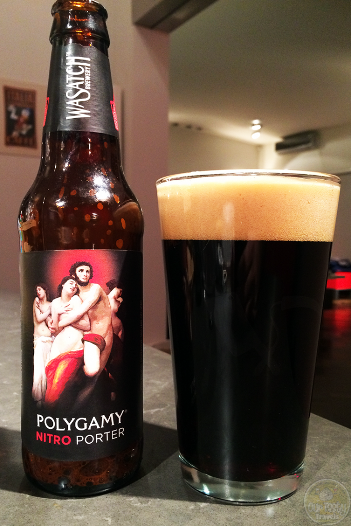 30-Sep-2015: Polygamy Nitro Porter by Wasatch Brewery. 6%. 12 fl. oz. Smooth and creamy. Hard pour bringing a nice head. Dark, some coffee and chocolate flavor. Decent bitterness. Very nice. #ottbeerdiary