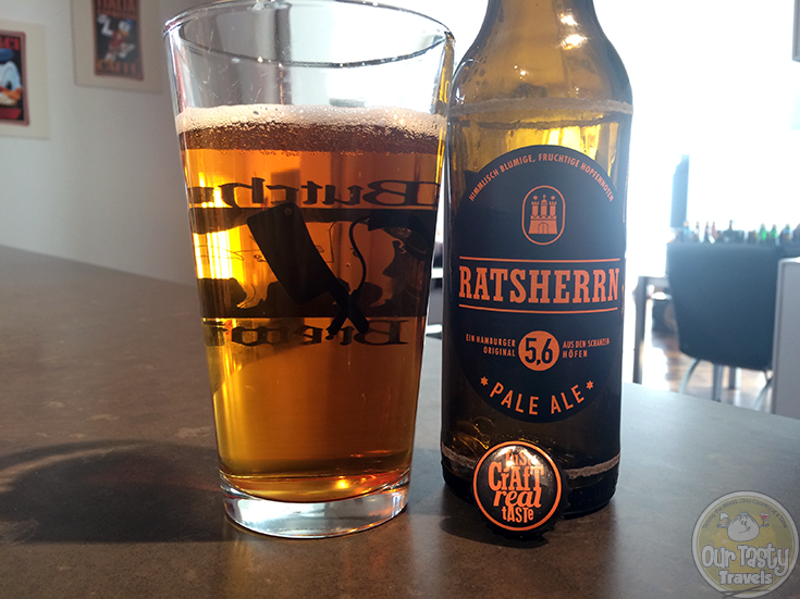 21-Mar-2015 : Today's beer is the Ratsherrn Pale Ale from Hamburg, Germany. Golden color with a hoppy, malty aroma. Fruity, hoppy bitterness with as little sweet malt in the flavor. #ottbeerdiary