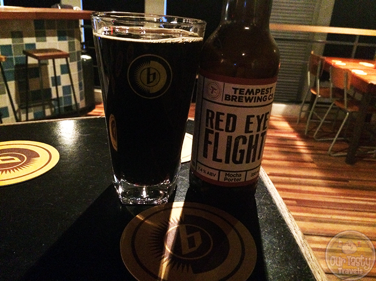 01-Sep-2015: Red Eye Flight by Tempest Brewing Co. From Kelso, Scotland. Mocha Porter, indeed! Coffee and chocolate abound. Very roasty. And very tasty. Wish it was a wee bit thicker. #ottbeerdiary