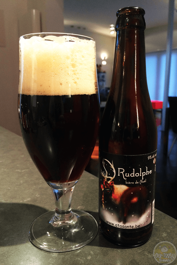24-Dec-2015: Rudolphe by Brasserie de Salenrieux. Rudolphe is guiding the sleigh tonight, so had to set him free. You can definitely taste the 9%, should keep that nose glowing. Fruity, raisins. Poured with a big, cream colored head. Quite some carbonation, but not blocking the flavor. Mellows out quite a bit sitting in the glass. #ottbeerdiary #ottadvent15