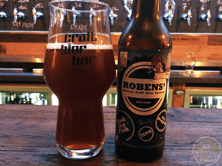 28-Nov-2015: Sink the Fish by Robens Kerker Bräu. Ok. I'm impressed with this little brewery. This 8.7% IIPA has a very nice bitterness. There's a malty aroma that doesn't overpower the flavor. Well done! #ottbeerdiary