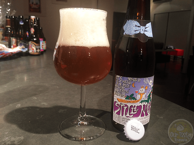 26-Dec-2015: Stille Nacht (2015) by De Dolle Brewery. 2nd Kerstdag, so perhaps my last featured Christmas beer of the year. Regarded as one of the best to come out each year, and often cellared for a few years before drinking. This is from this year's second bottling. It's tasty, but a lot of the flavors are still hidden below the alcohol. You can tell they're there, but they need time. #ottbeerdiary