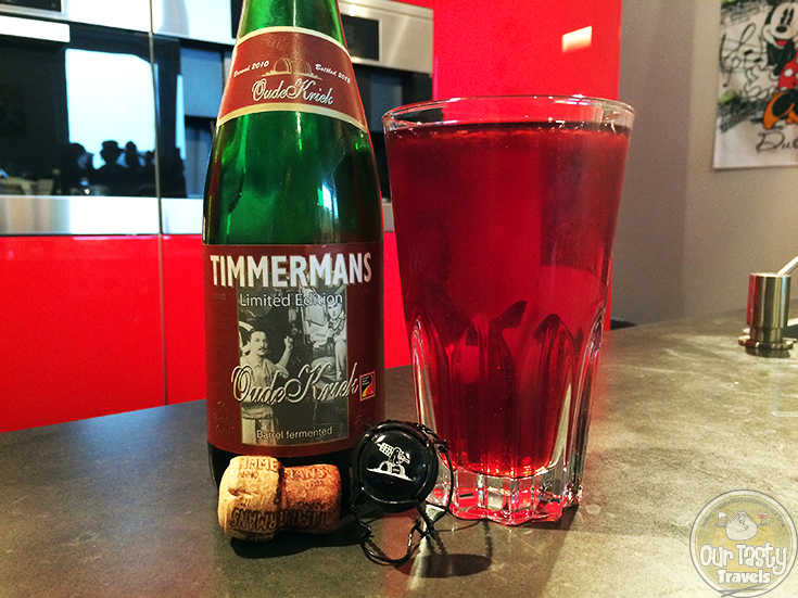 19-Jul-2015 : Limited Edition Oude Kriek (2013) by Brewery Timmermans. I'll be honest, I wasn't expecting much from this one, thinking it would be a normal, oversweet cherry bomb Kriek. I was happily mistaken! This beer has a very sour lambic base, which balances out quite well once the bottle is open a few minutes. A very enjoyable Oude Kriek! #ottbeerdiary