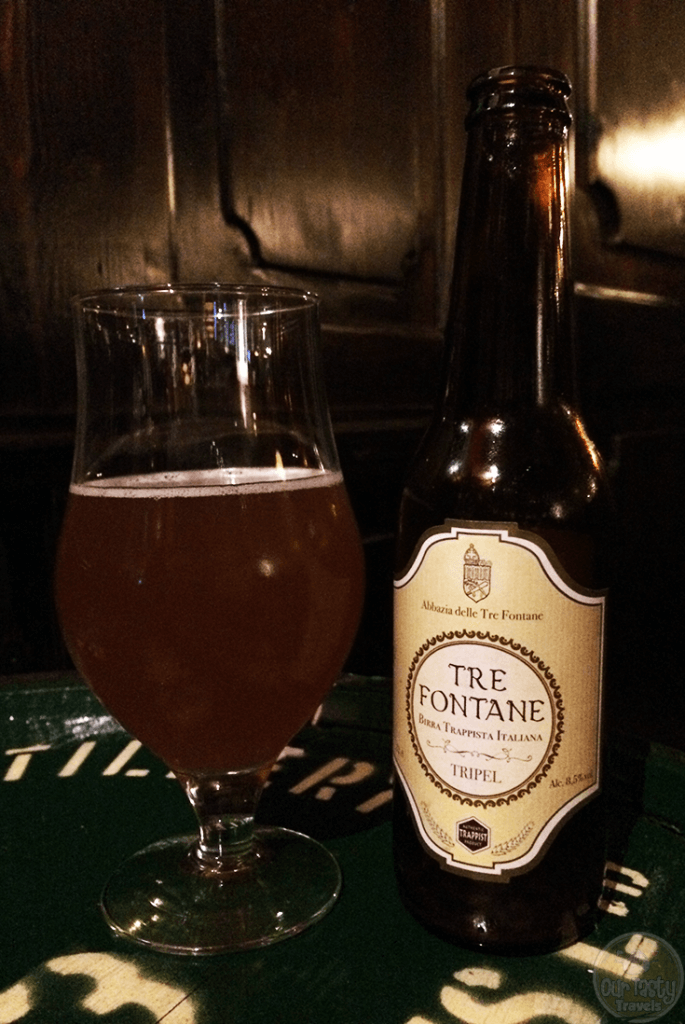 29-Nov-2015: Tre Fontane Tripel by Abbazia Tre Fontane. Quite tasty. Malty and bitter. And the aromas just kept growing in the glass as it sat. #ottbeerdiary