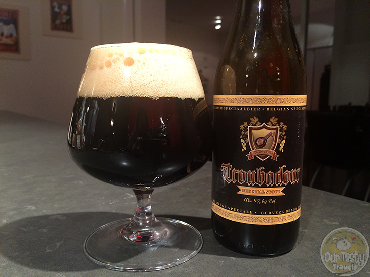 16-Jan-2015 : Troubadour Imperial Stout by Brouwerij The Musketeers. A fine Imperial Russian Stout, with plenty of roasted malts, coffee, and bitterness. #ottbeerdiary