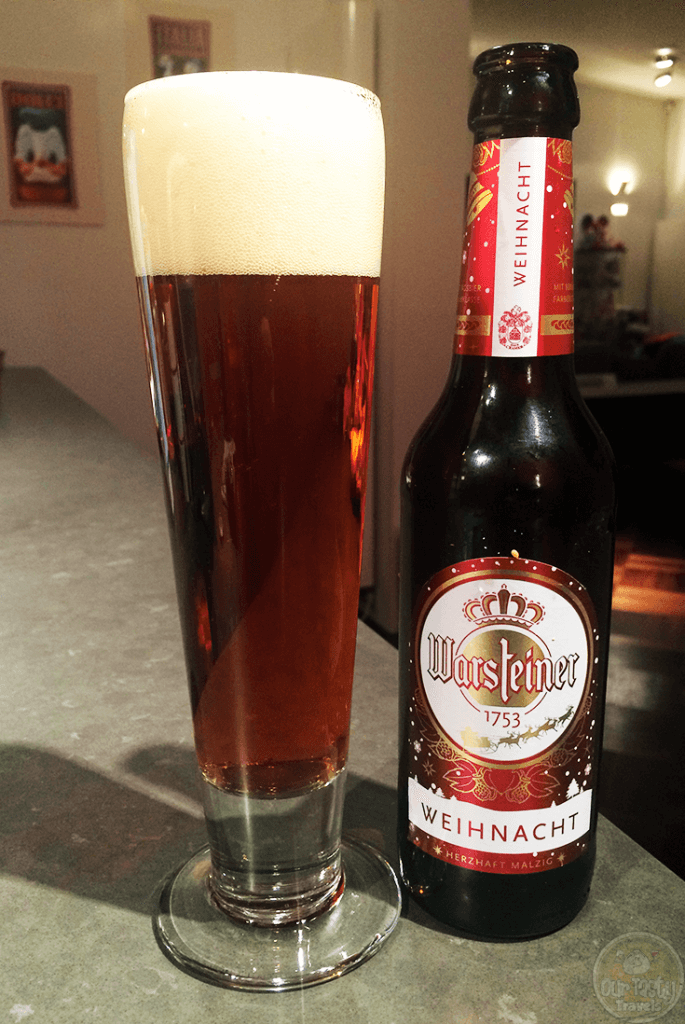 12-Dec-2015: Warsteiner Weihnacht by Warsteiner. 5.6% ABV winter lager. A little maltier than the normal Warsteiner. Pretty decent. And a change from all the Belgian Christmas beers. #ottbeerdiary #ottadvent15