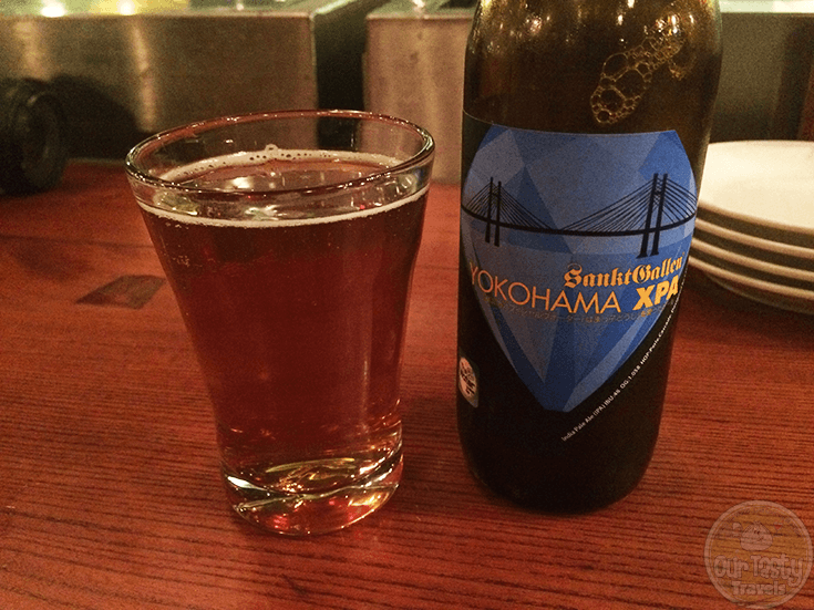 11-Nov-2015: Yokohama XPA by Sankt Gallen Brewery. Excellent bitterness. Really lasts in this beer. And at only 6%, not overpowering at all. #ottbeerdiary