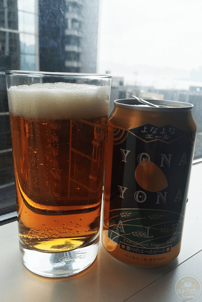 14-Nov-2015: Yona Yona Ale by Yo-Ho Brewing Company. A too-cold beer in fridge - not a good idea for packing without getting everything else wet. Got to drink it I guess. Malty and fruity. Decent enough beer. #ottbeerdiary