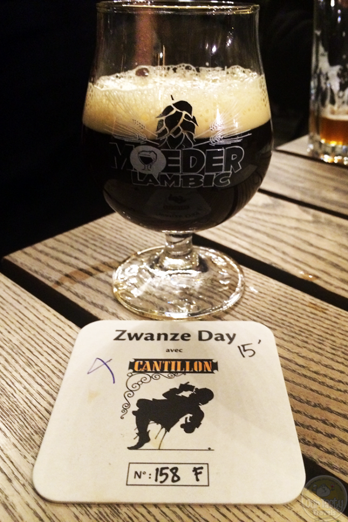 19-Sep-2015: Zwanze (2015) Wild Brussels Stout by Brasserie Cantillon. Nice sour with some dark flavors. Rather enjoyable. Could actually drink a few of these. #ottbeerdiary